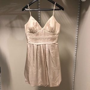 Max & Cleo white/tan striped summer dress, size 8